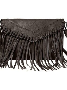 Women Fringe Hobo Purse Vintage Tassel Shoulder Bag Black Tassel Handbags
